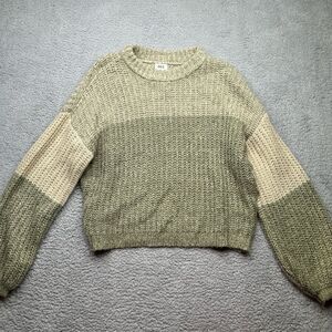 BKE Buckle multi colored oversized boxy Sweater balloon sleeve Sz small